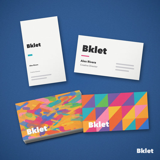 Custom business cards printed by Bklet