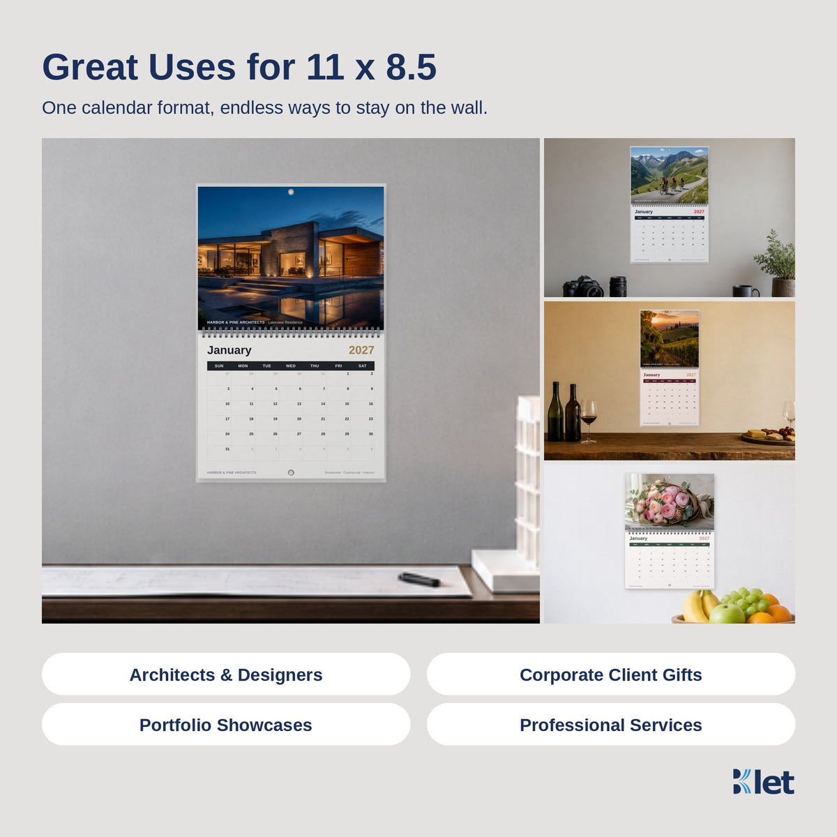 Uses for 11 x 8.5 Wire-O wall calendars