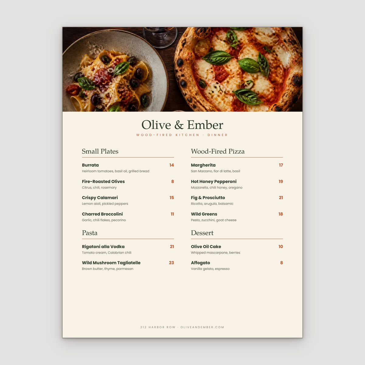 Custom menu flat view