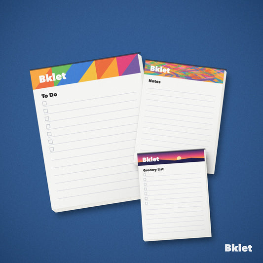 Custom printed notepads by Bklet