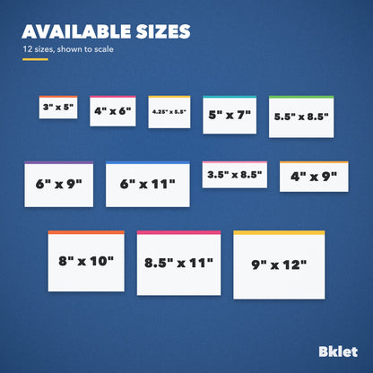 Postcard sizes shown to scale