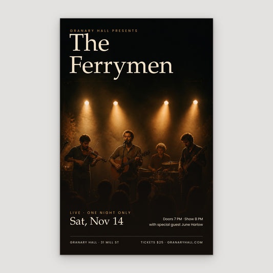 Custom poster flat view