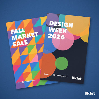 Custom posters printed by Bklet