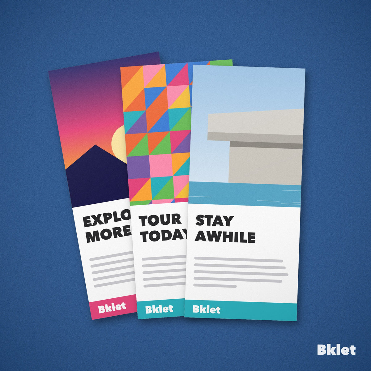 Custom rack cards printed by Bklet