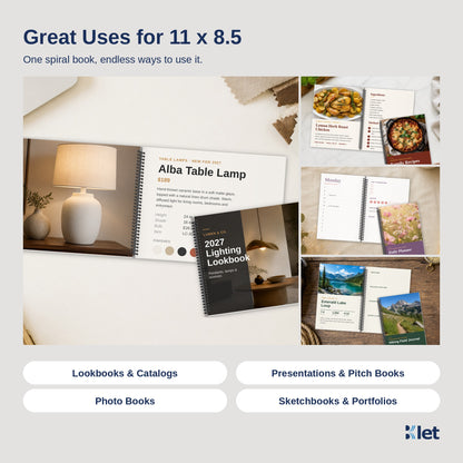 Uses for 11 x 8.5 spiral bound books